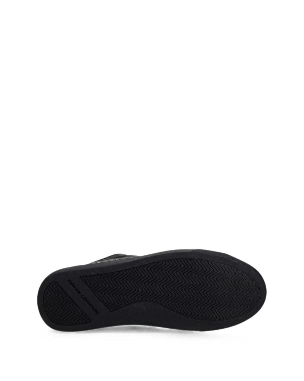 Crime London Black Logo-Print Panelled Sneakers for men