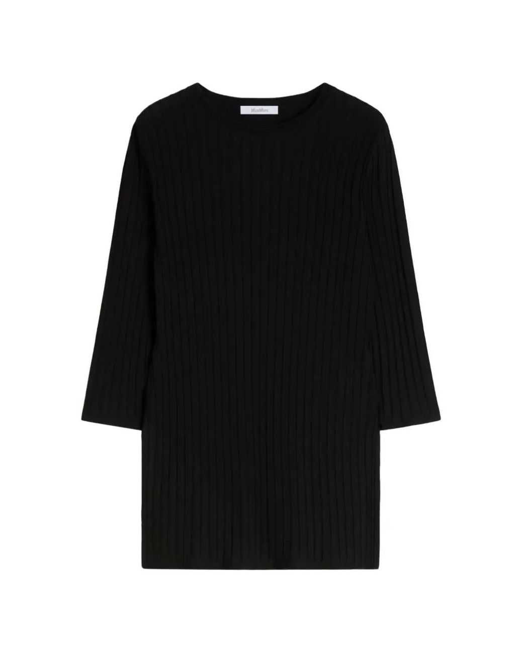 Max Mara Black Ribbed-Knit T-Shirt