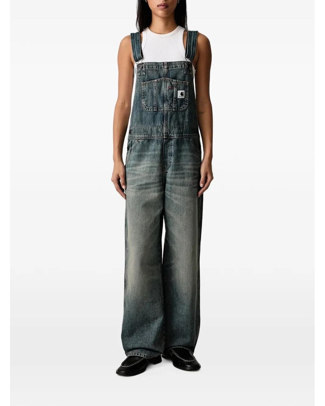 Carhartt Blue Faded-Effect Dungarees