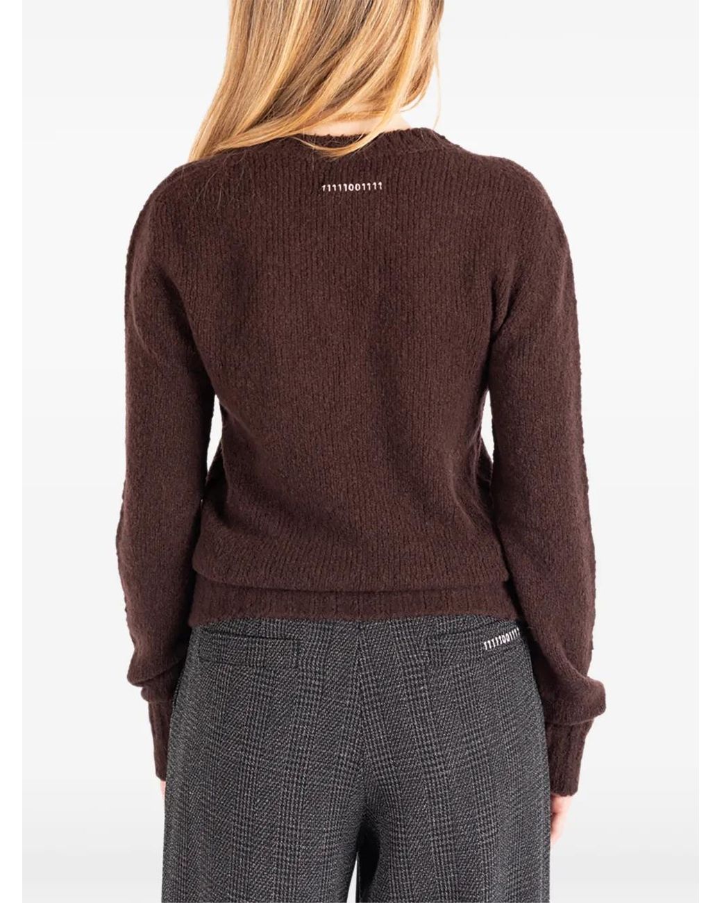 Societe Anonyme Brown Peggy Crew-Neck Wool Sweater