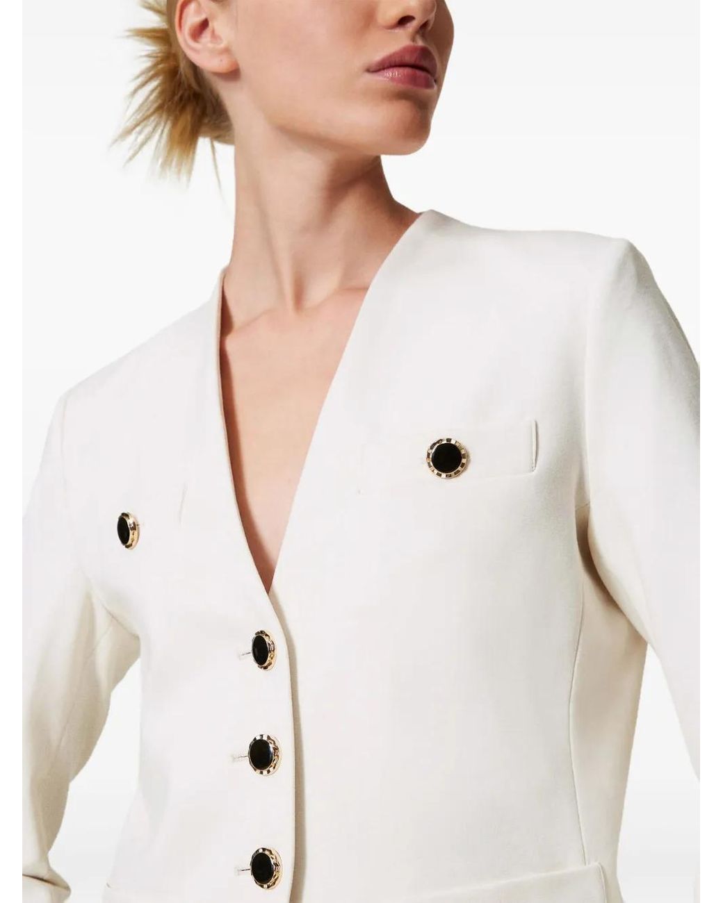 Twinset Natural Buttoned Blazer