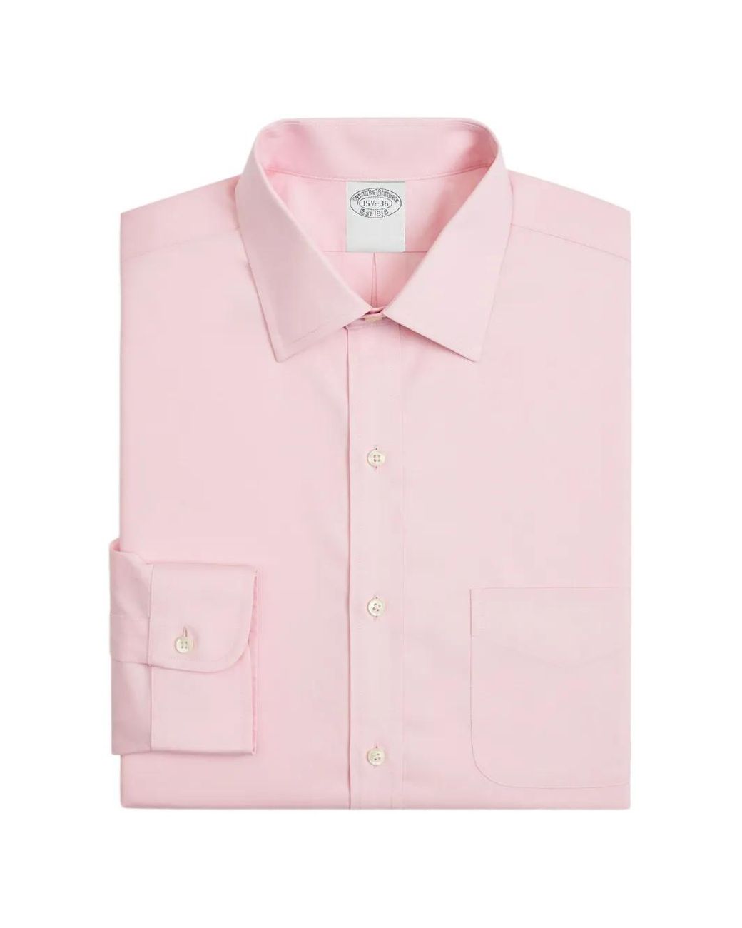 Brooks Brothers Pink Ainsley-Collar Long-Sleeve Shirt for men