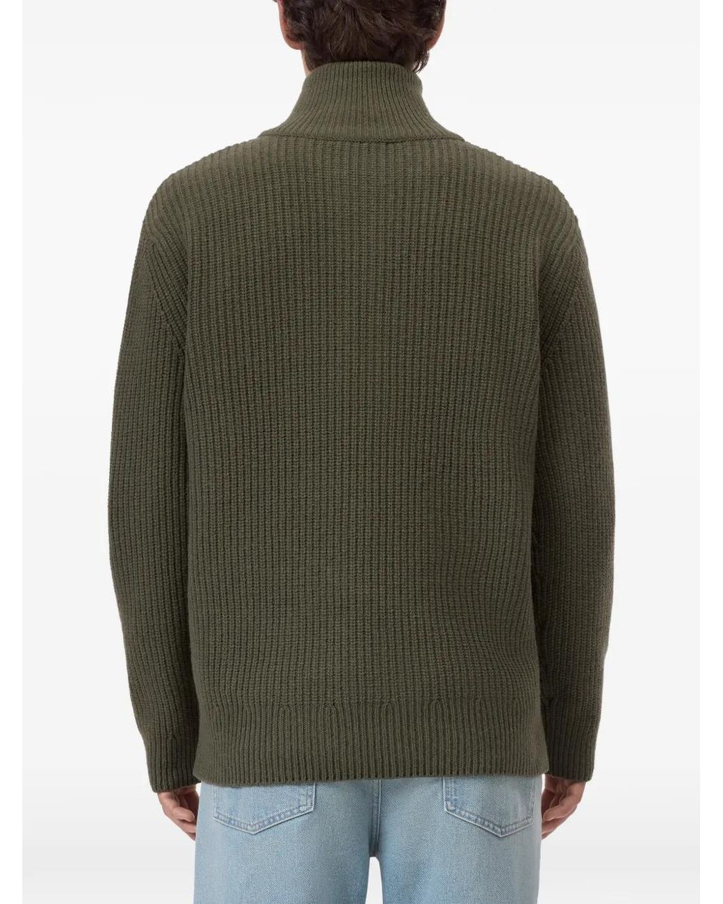 Pull Côtelé À Col Zippé Closed pour homme en coloris Green