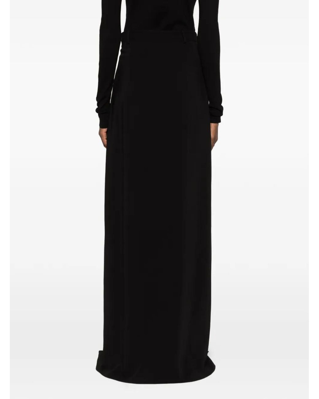 Styland Black Tailored Maxi Skirt