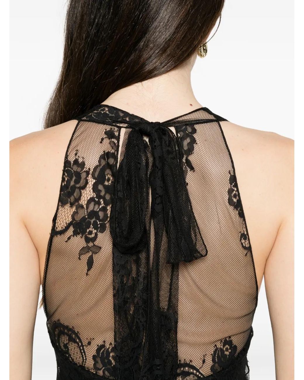 Aniye By Black Silva Lace-Embroidered Halterneck Jumpsuit