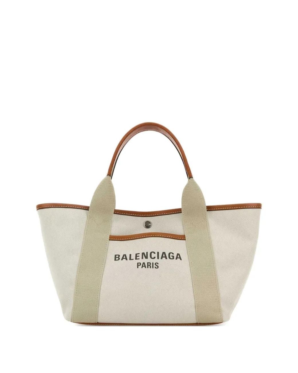 Balenciaga White Biarritz Small Tote Bag