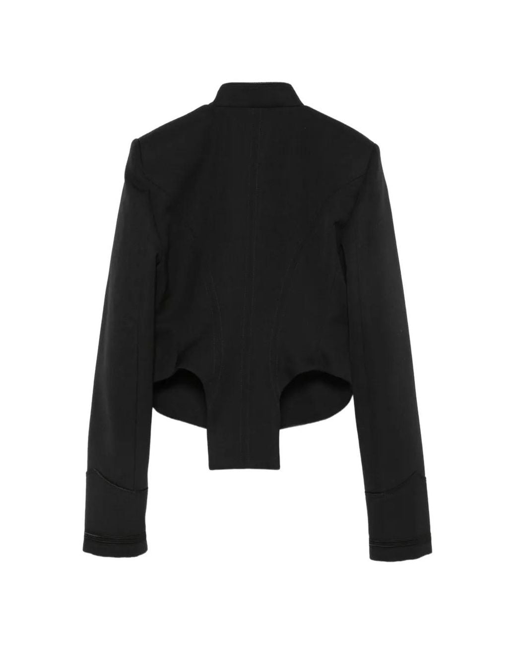 Ann Demeulemeester Black Stand-Collar Jacket