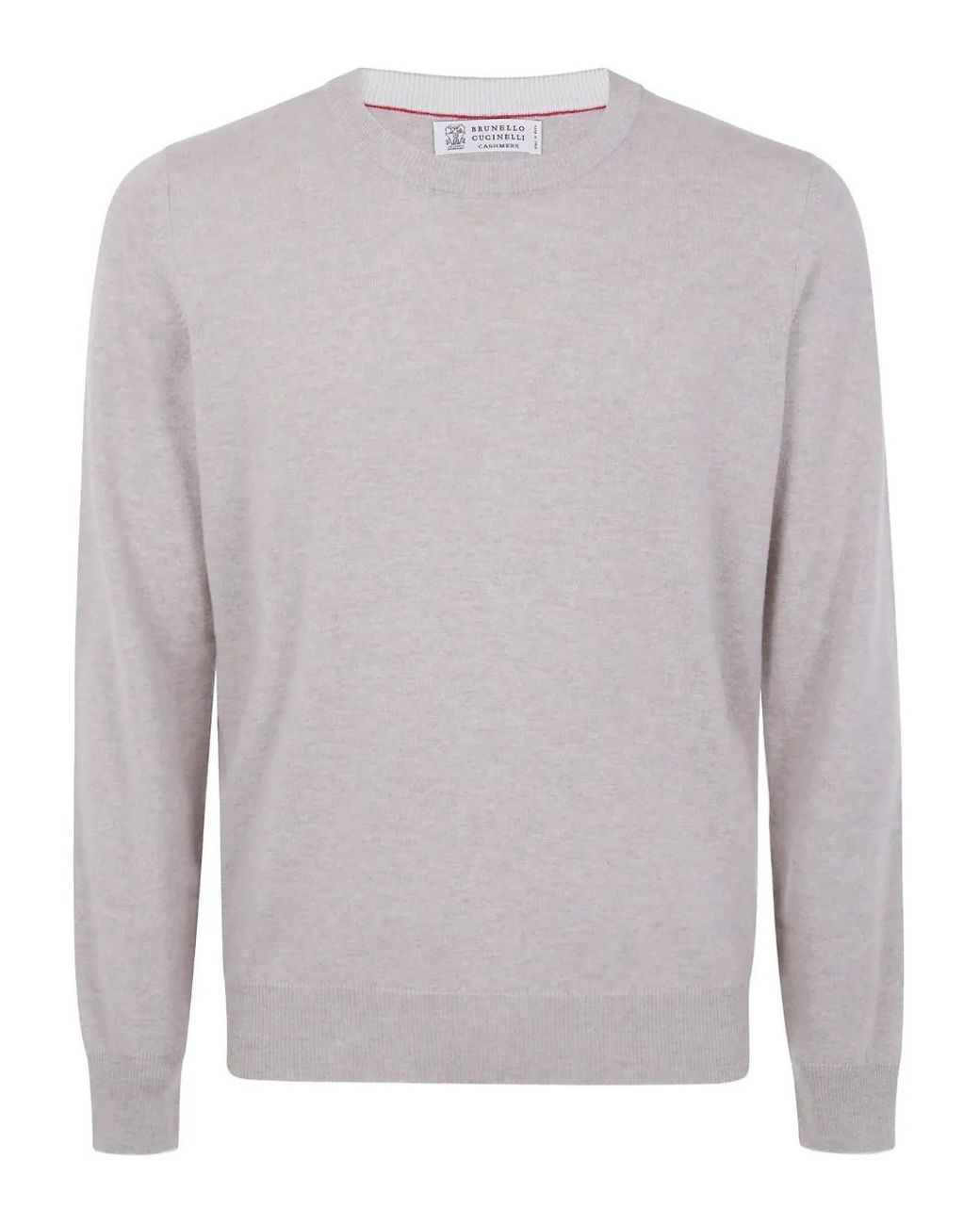 Brunello Cucinelli Gray Classic Cashmere Sweater for men