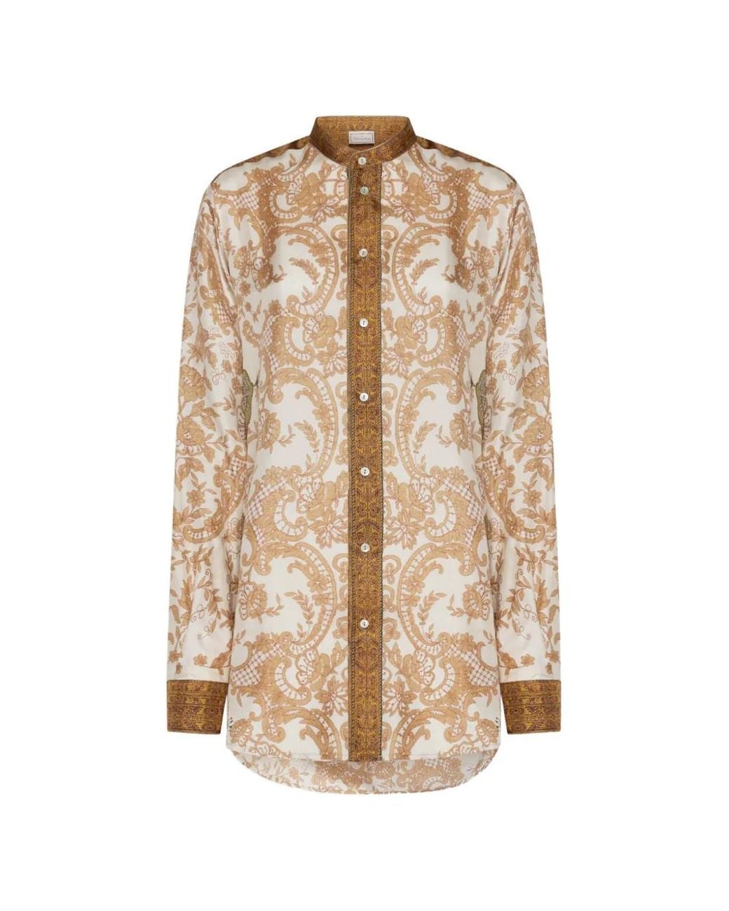 Pierre Louis Mascia Natural Aloe Silk Shirt