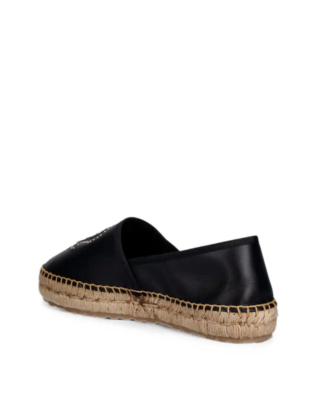 Love Moschino Black Stud-Embellished Espadrilles
