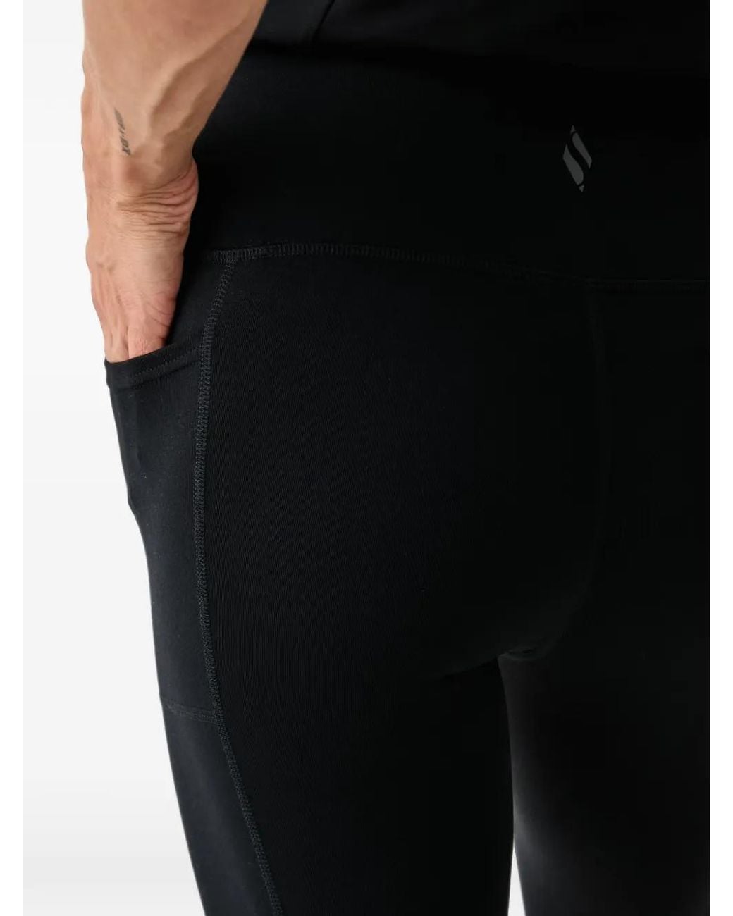 Skechers Black Go Walk Logo-Print Leggings