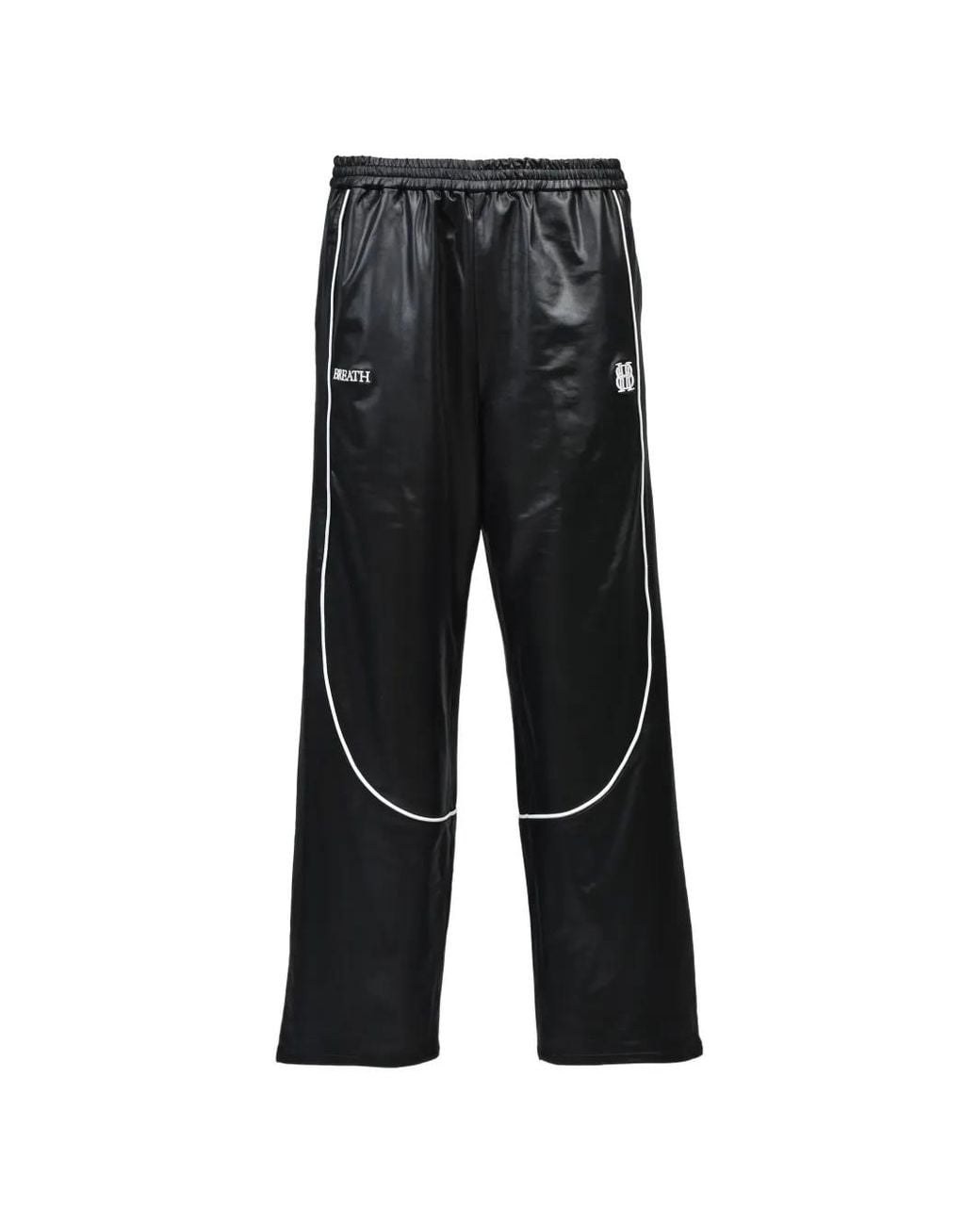 BREATH Black Piped Track Pants for men