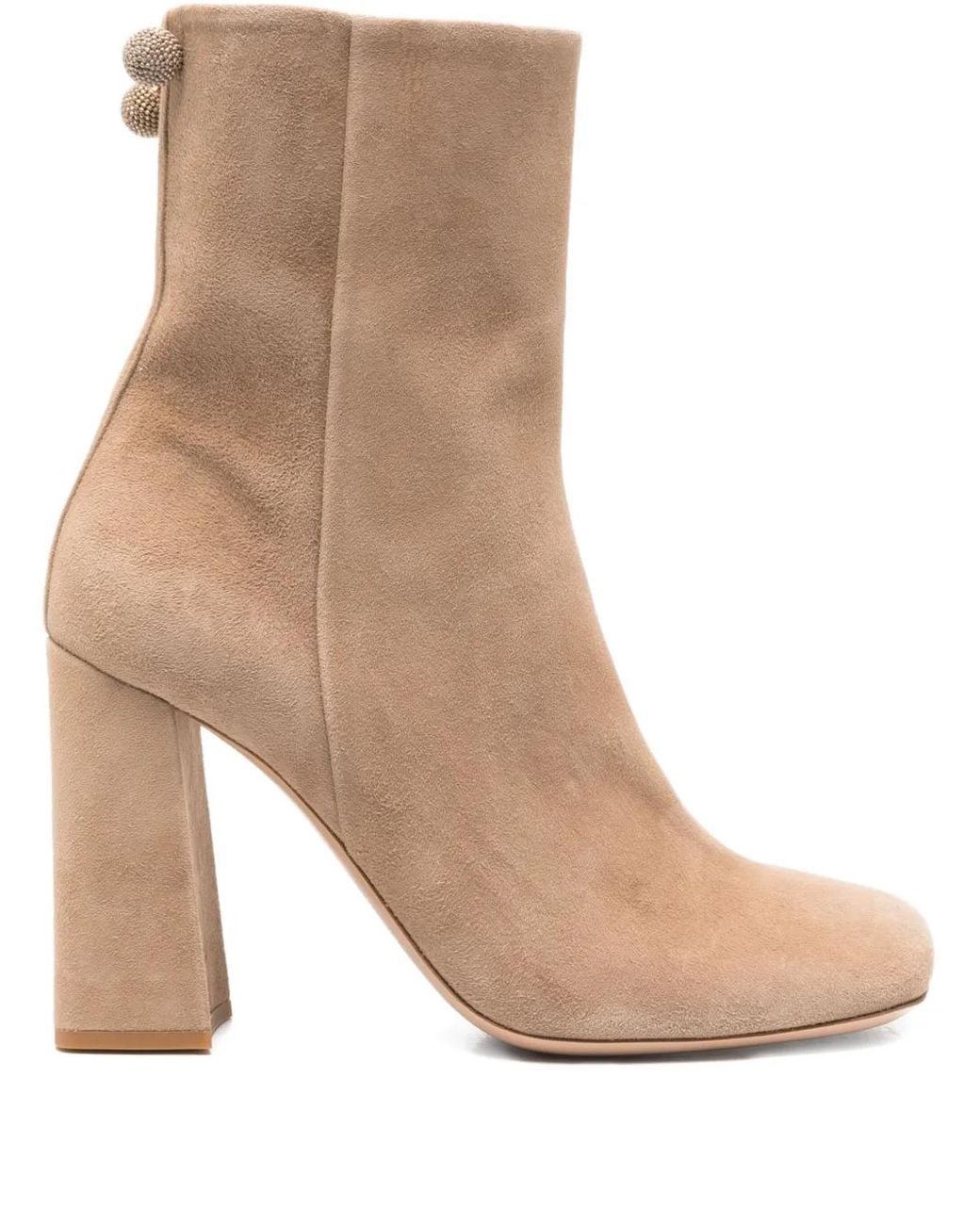 Fabiana Filippi Natural 95Mm Block-Heel Embellished Boots