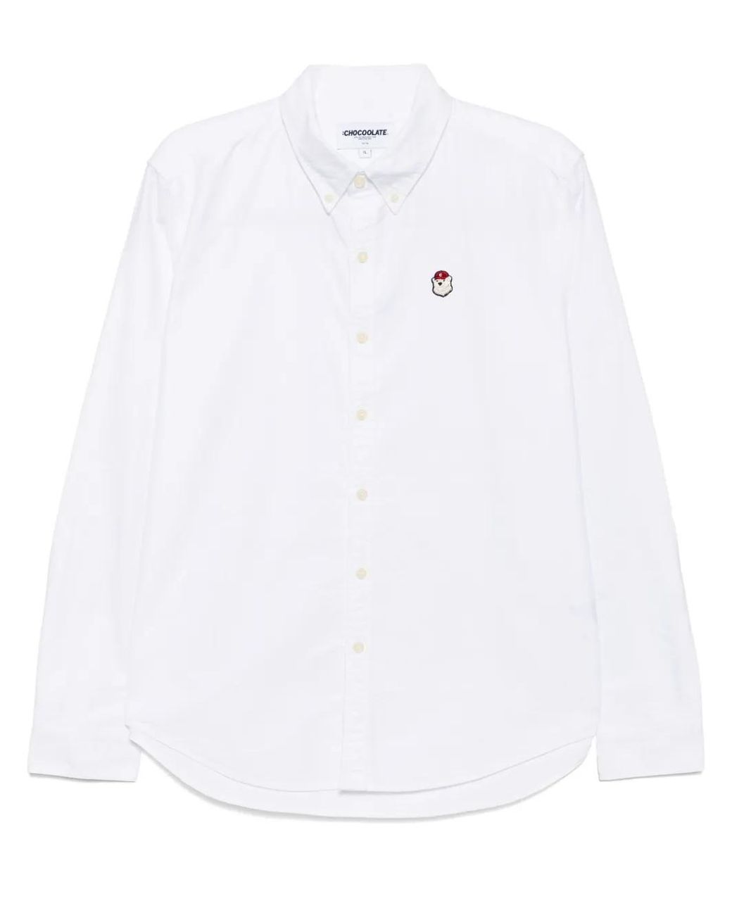 Chocoolate White Logo-Patch Shirt for men