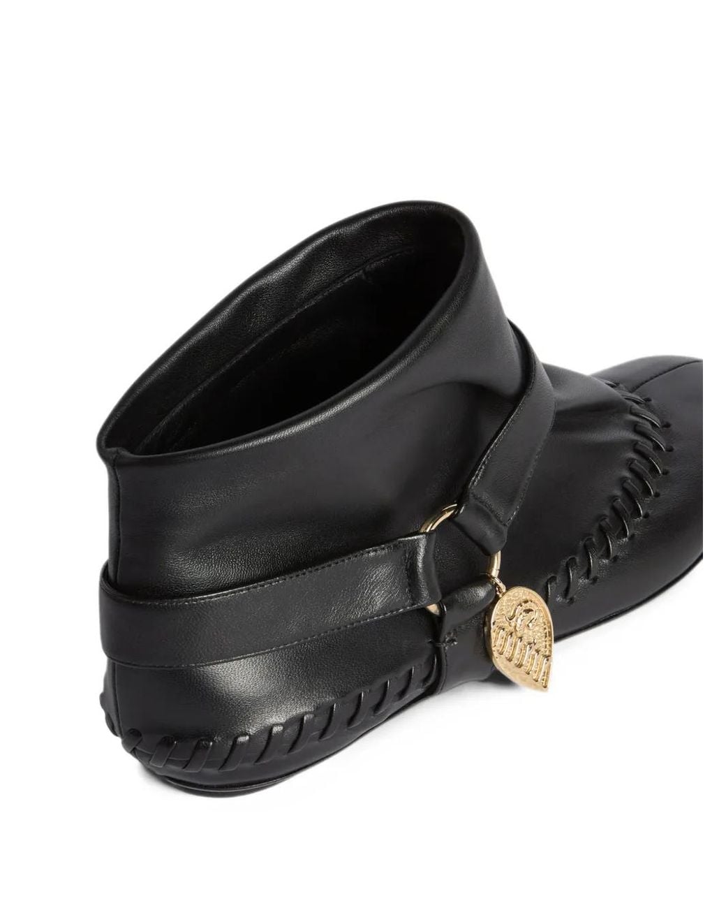 Emilio Pucci Black Leather Ankle Boots