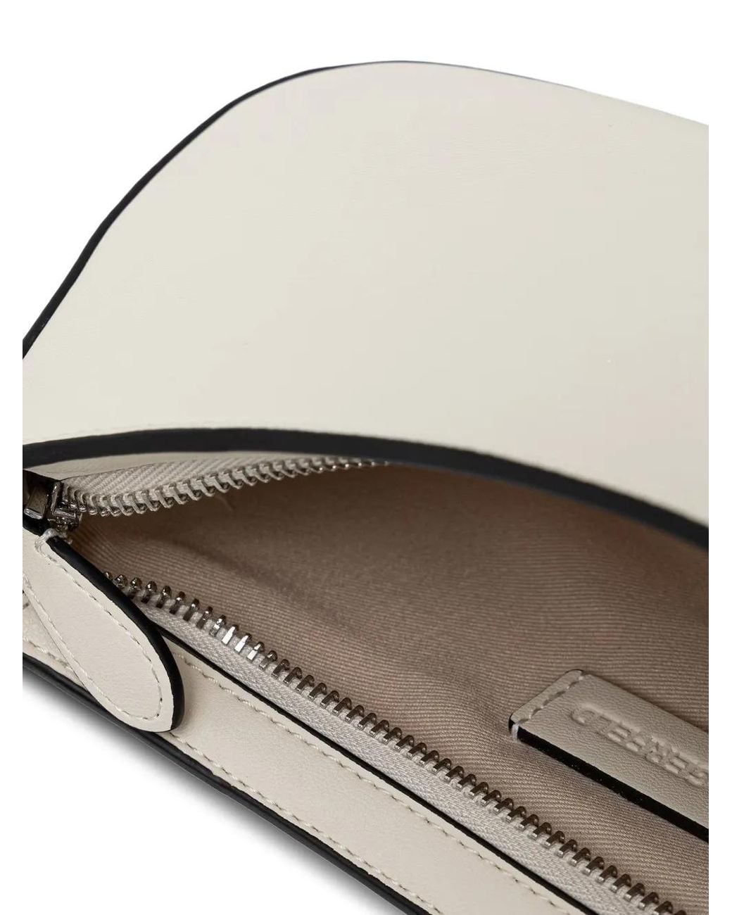 Karl Lagerfeld White Logo-Plaque Shoulder Bag