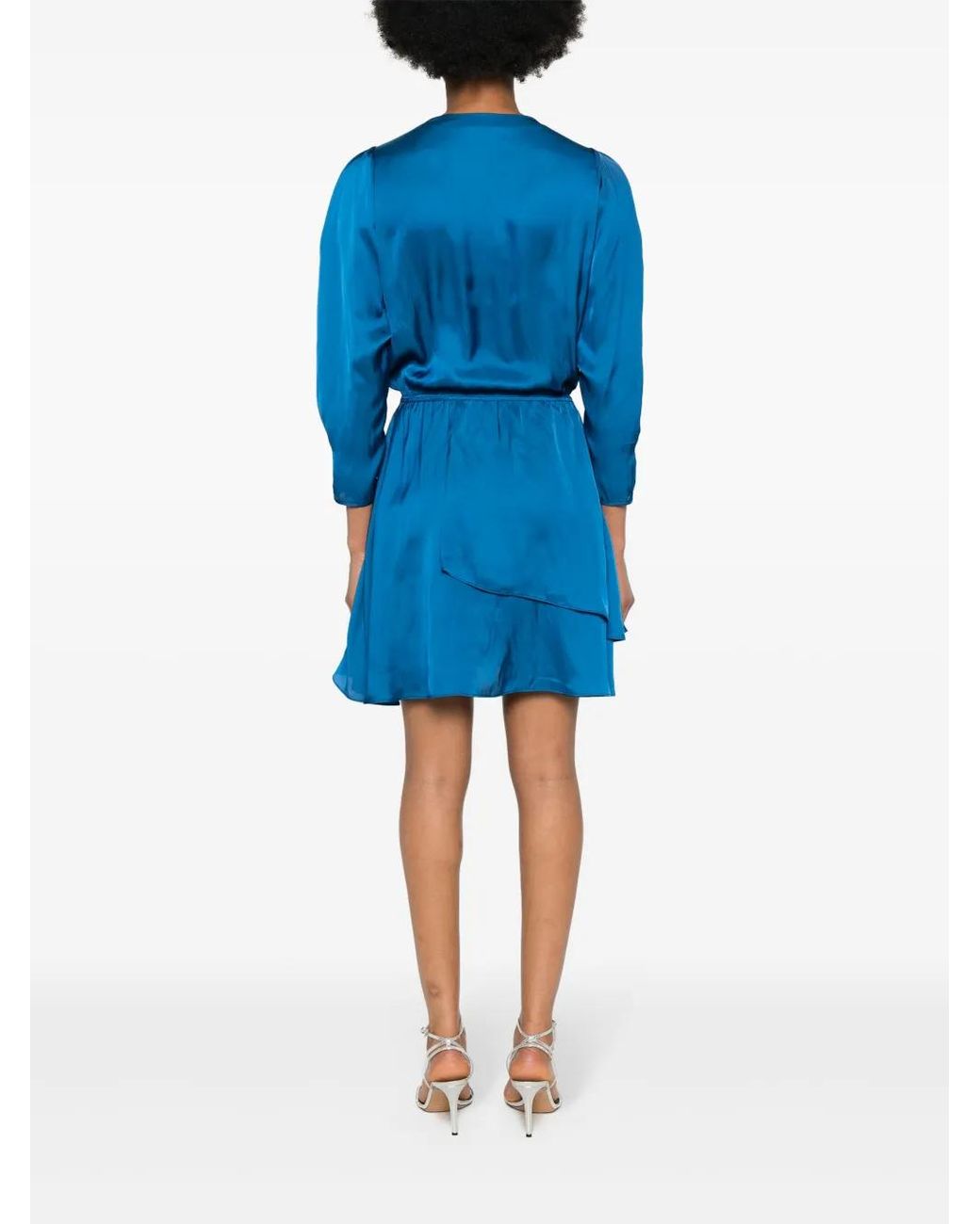 Zadig & Voltaire Blue Rogers Satin Mini Dress