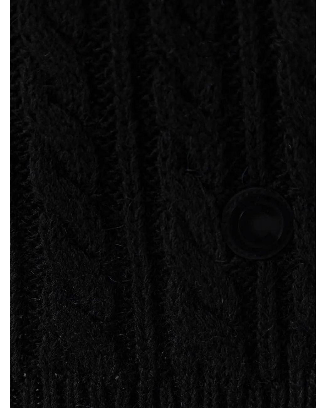 Colmar Black Cable-Knit Scarf