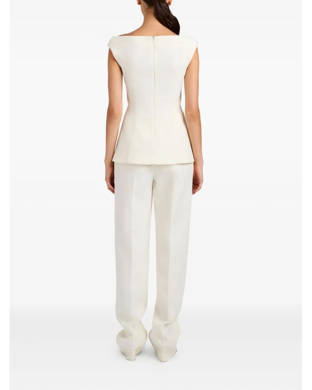 Proenza Schouler White Mariam V-Neck Top