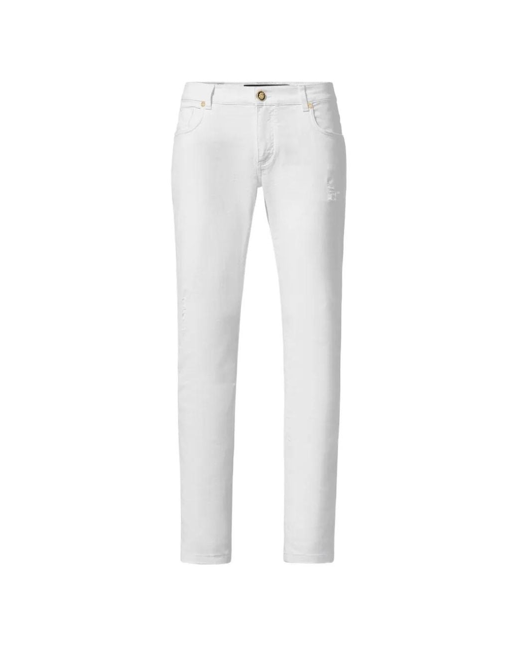 Billionaire White Jean À Broderies for men