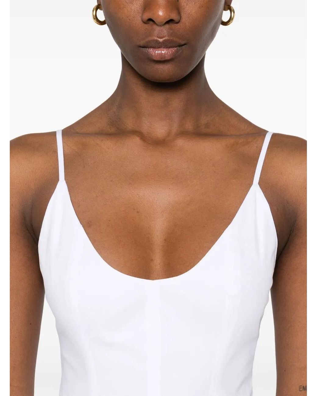 Staud White Dena Mini Dress