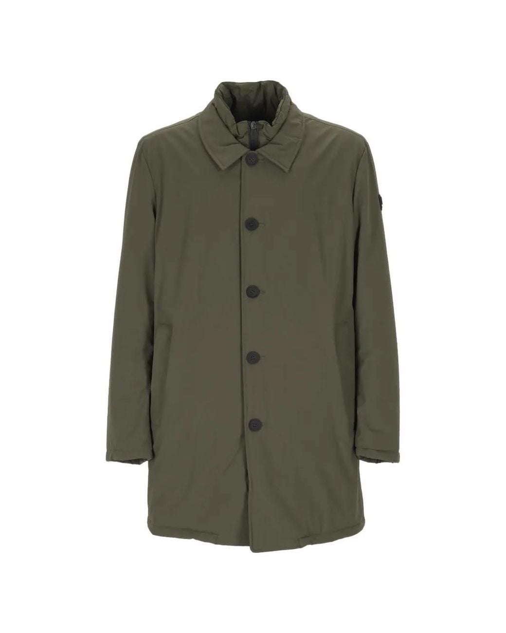 Canadian Green Bottrel Button-Up Padded Coat for men