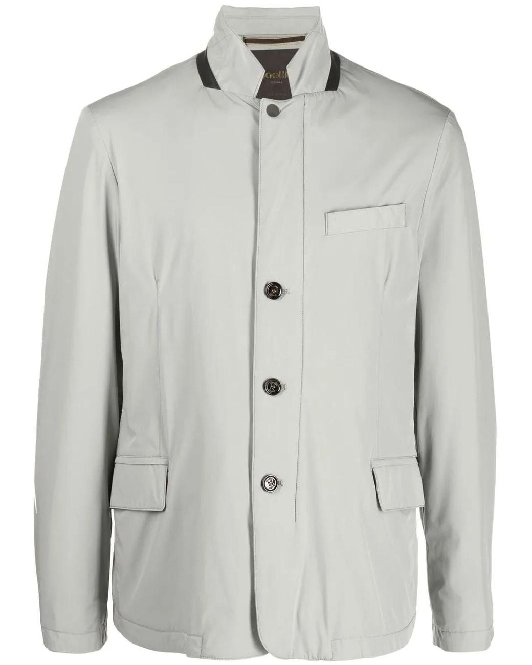 Moorer Gray Tebaldo-Kn Buttoned Jacket for men