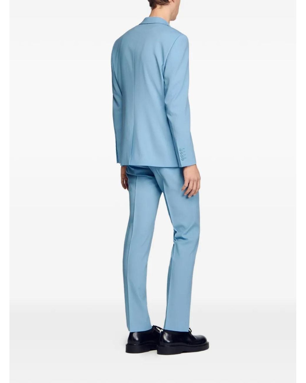 Sandro Blue Wool Suit Jacket for men