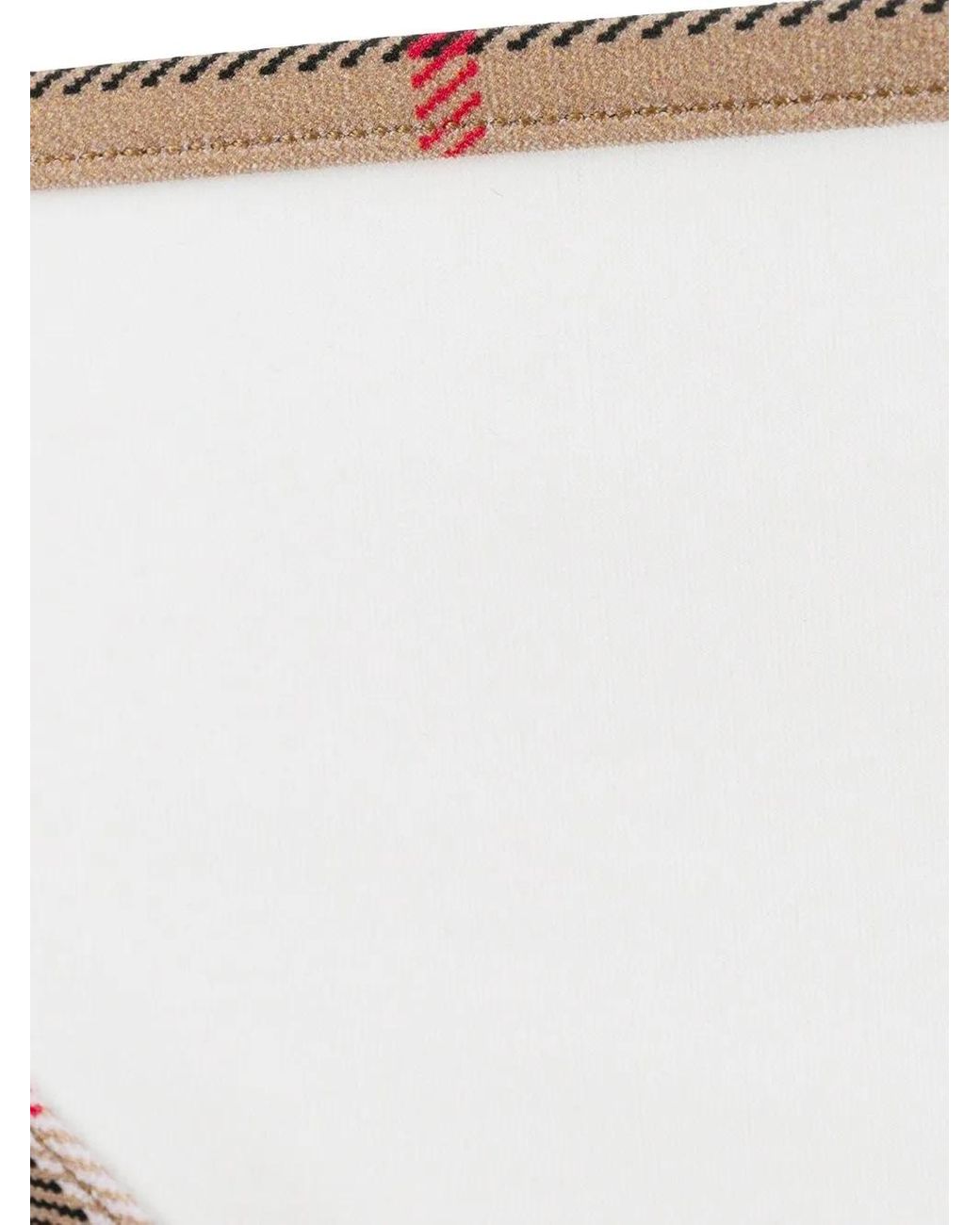 Burberry Bikini Met Geruite Afwerking in het White