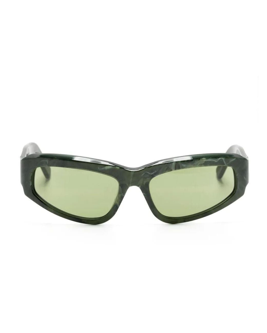 Retrosuperfuture Green Motore Rectangle-Shape Sunglasses