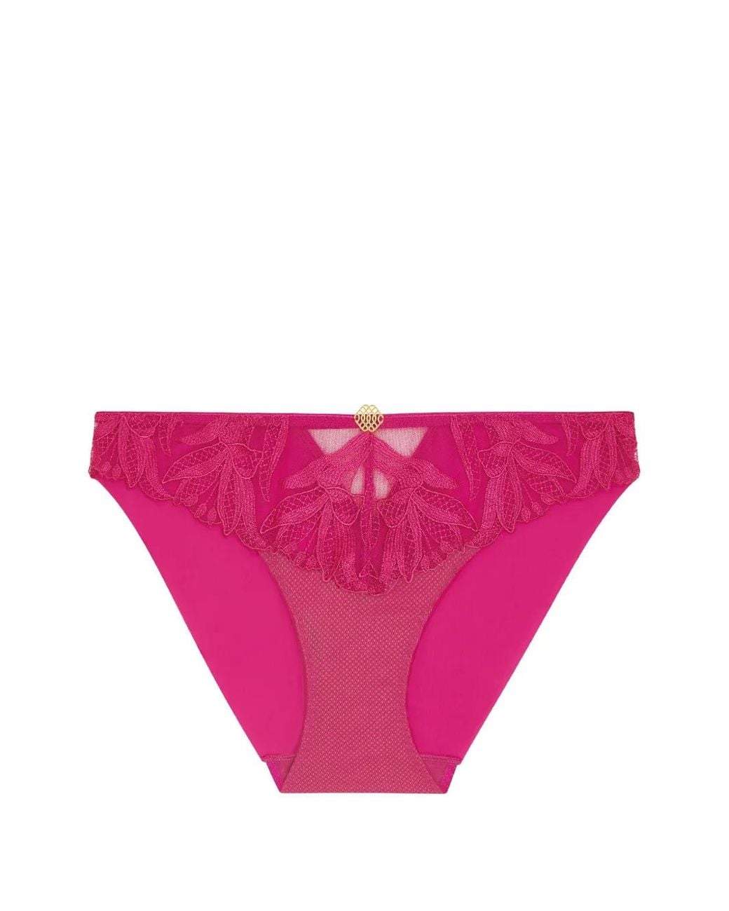 Aubade Pink Sweet Euphoria Embroidered Briefs