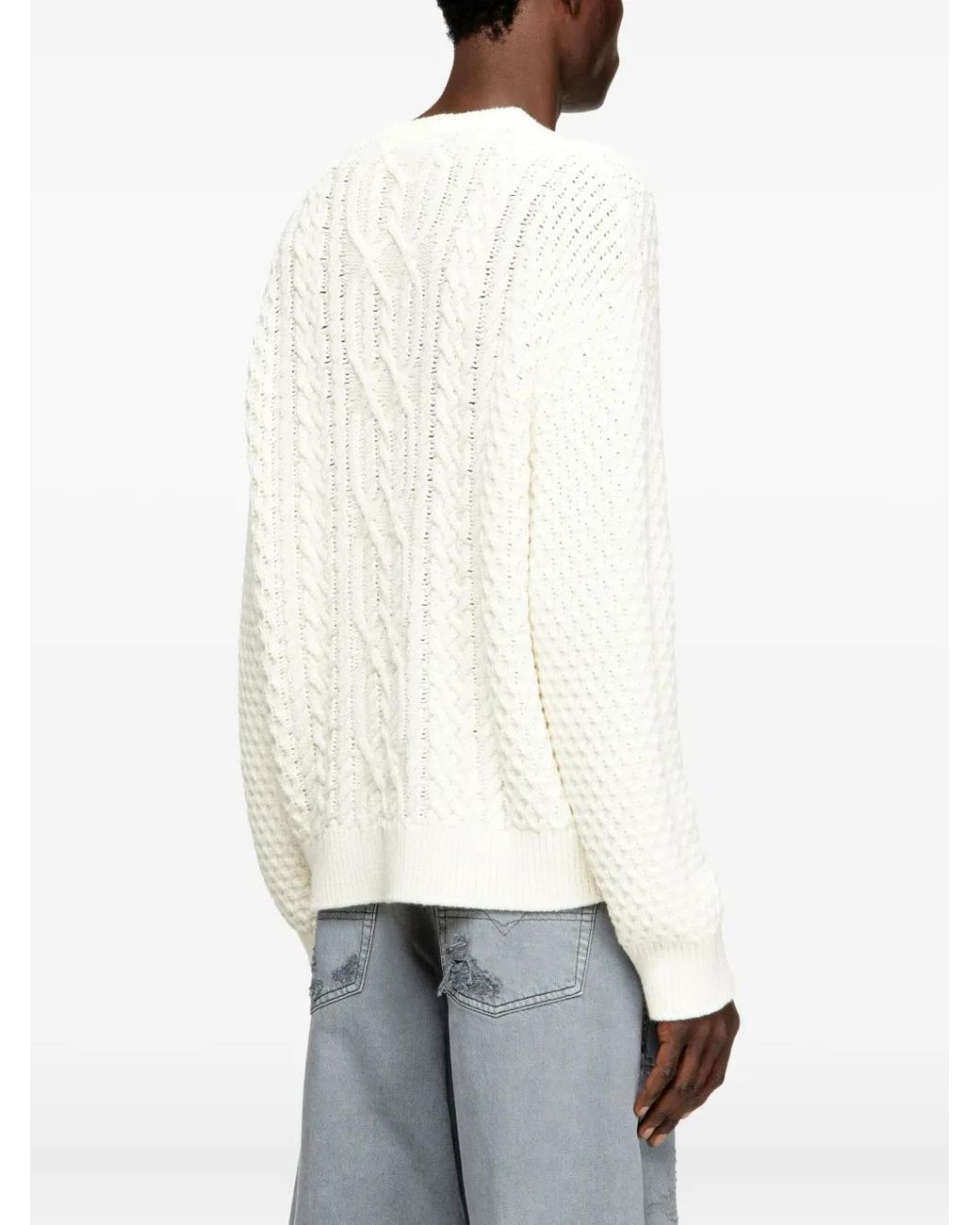 DIESEL White Sweaters for men