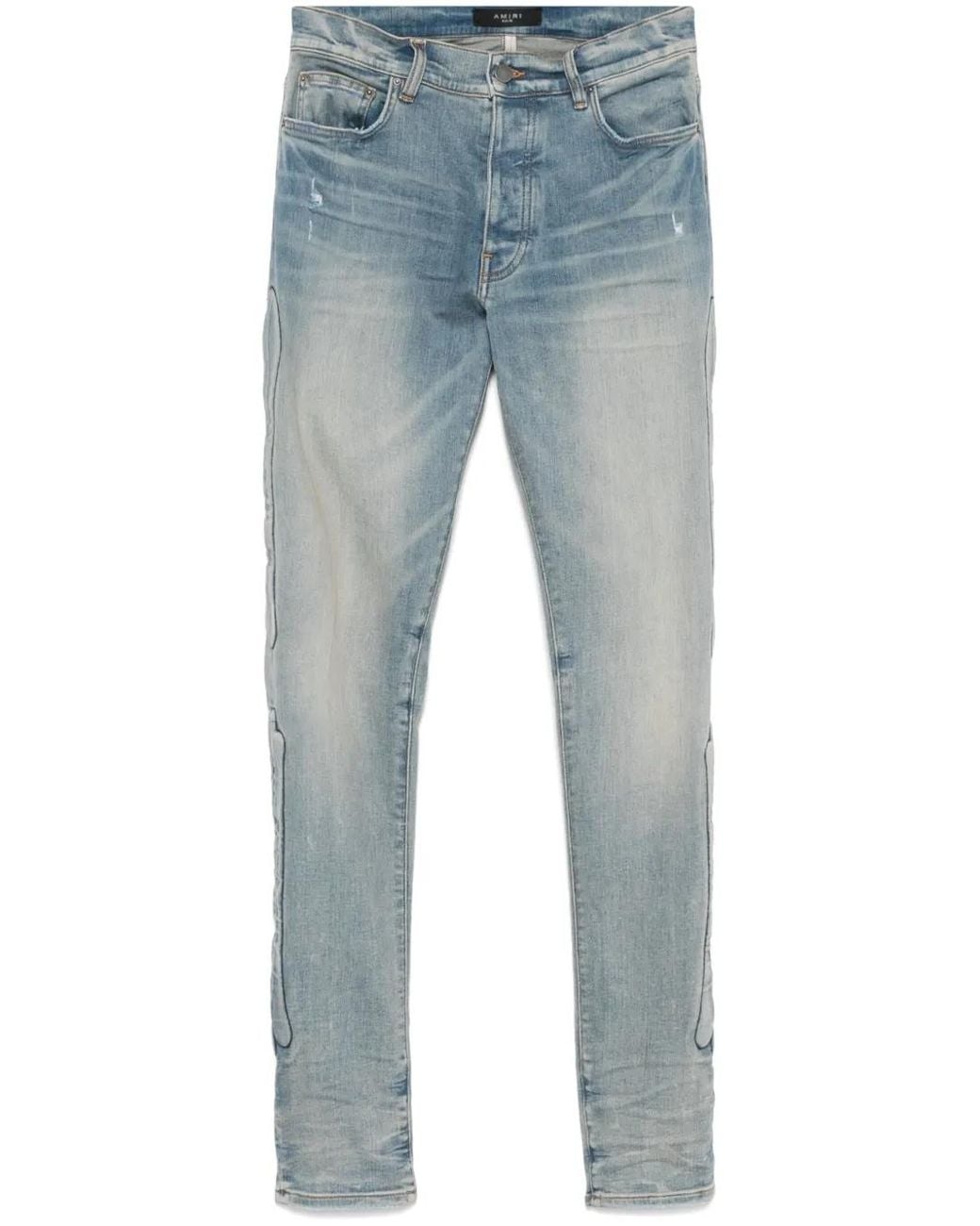 Amiri Blue 3D-Bones Jeans for men