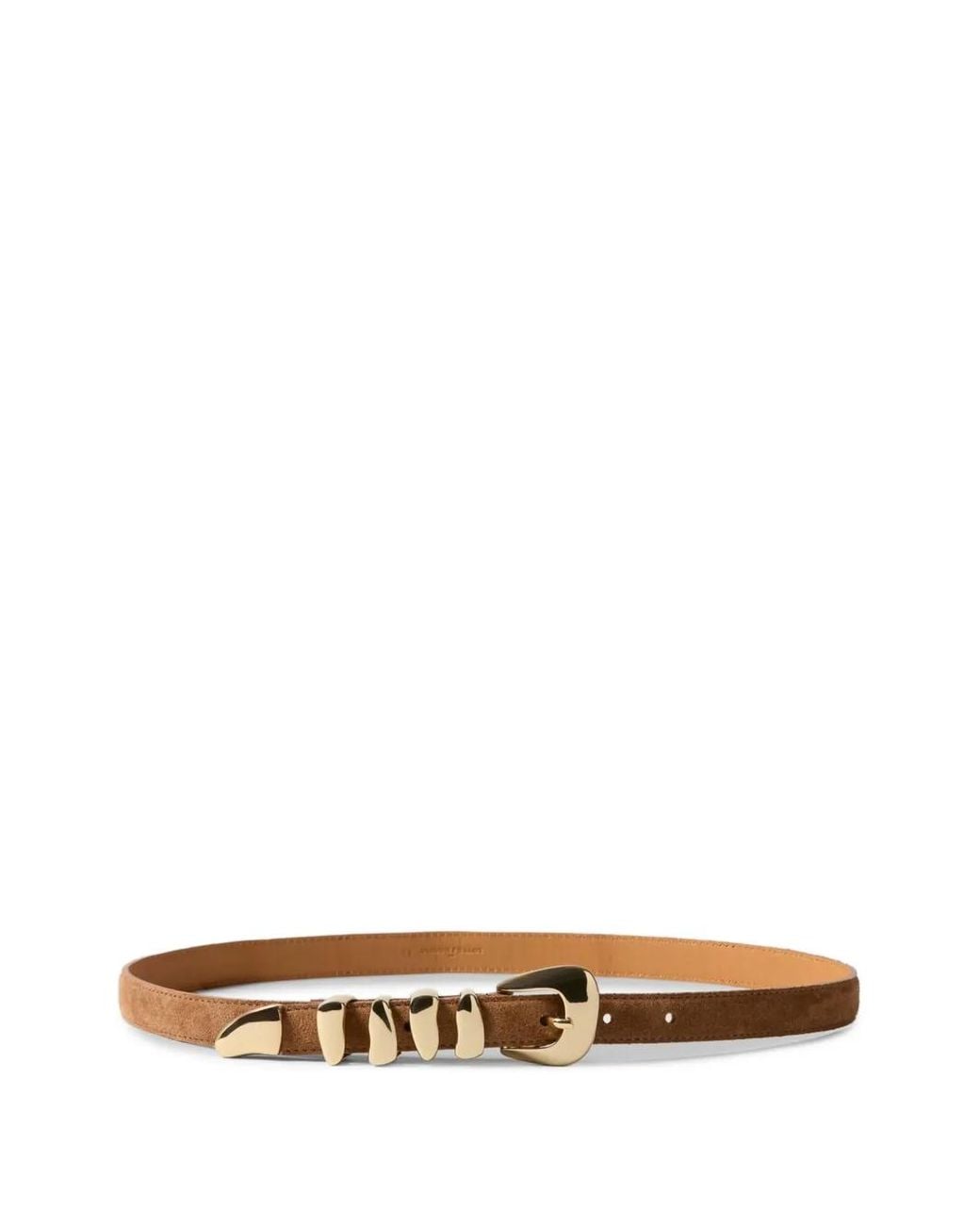 Claudie Pierlot White Suede-Finish Western-Style Belt