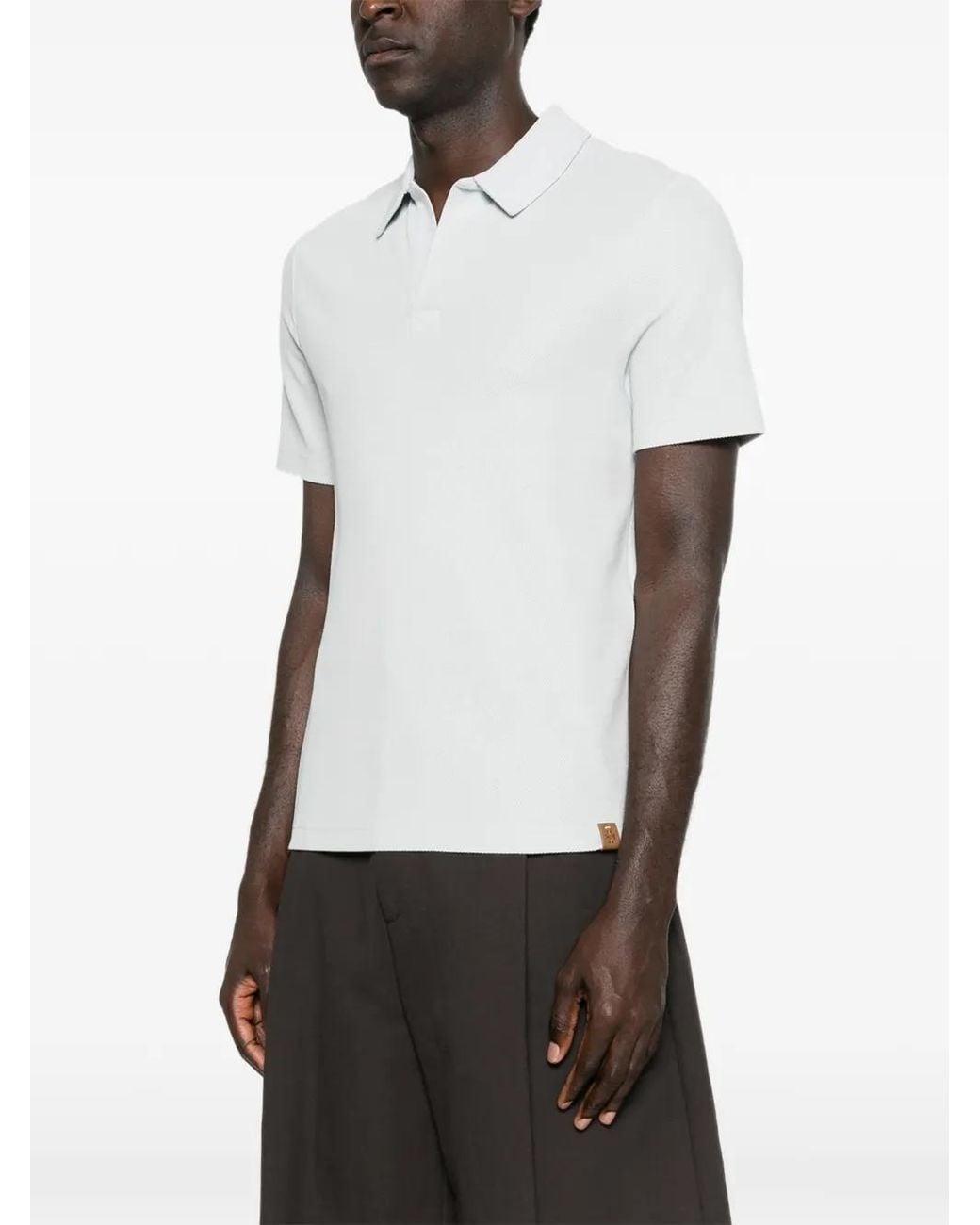 Jacob Cohen White Logo-Patch T-Shirt for men