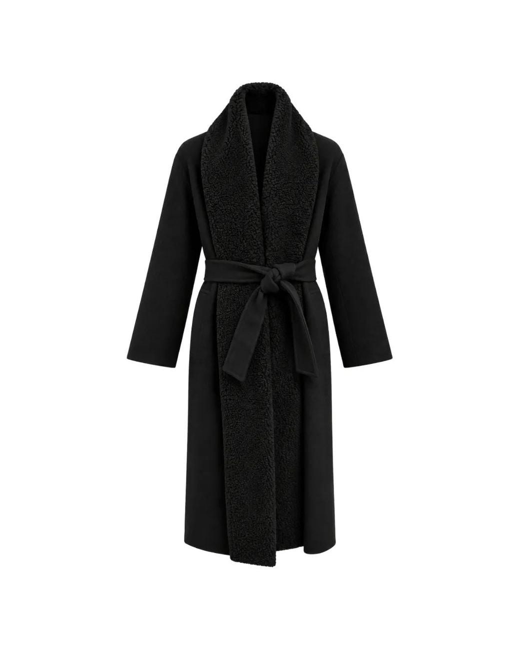 Abrigo Con Cinturón Rainmaker de hombre de color Black