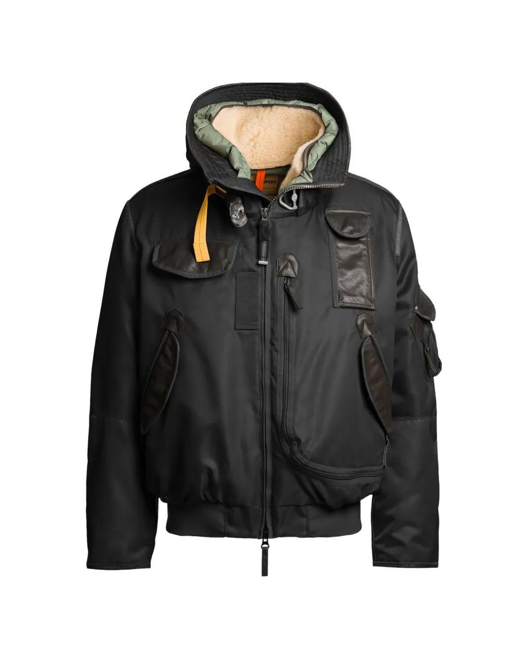 Parajumpers Black Gobi 20Th Shearling-Collar Down Jacket for men