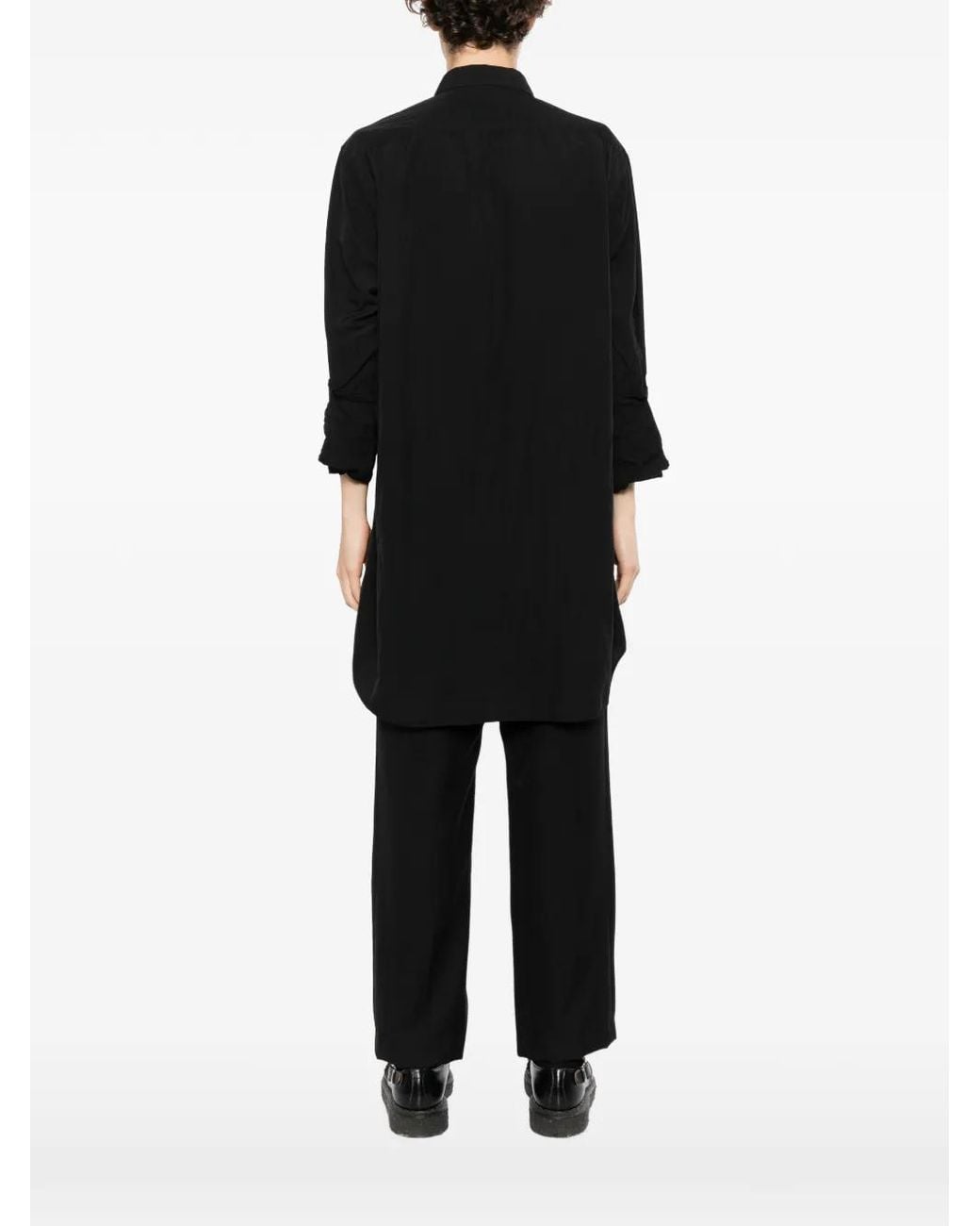 Comme des Garçons Black Folded-Cuff Longline Shirt for men
