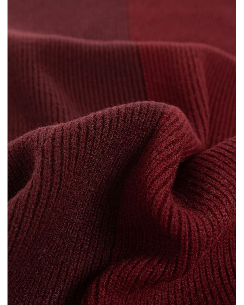 Loewe Purple Ribbed Asymmetric Scarf
