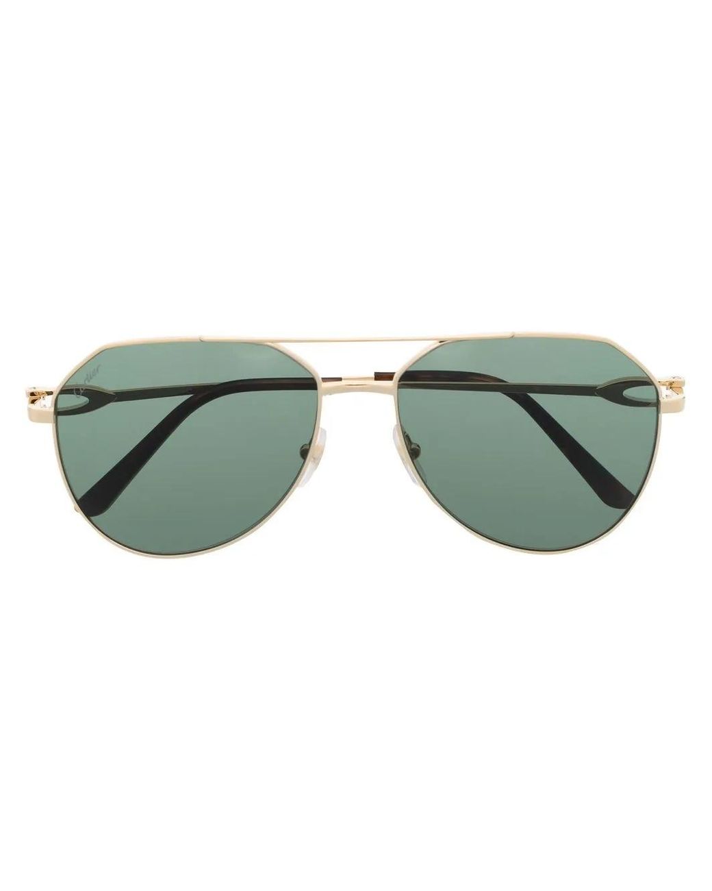 Cartier Getönte Pilotenbrille in Green für Herren