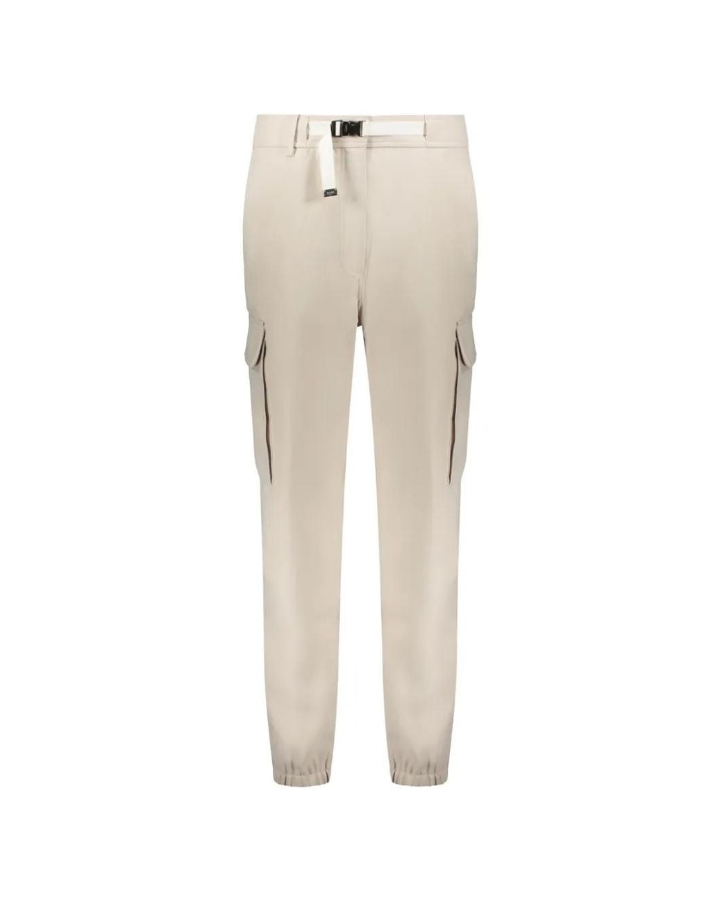 Moorer Natural Taratle Belted Cargo-Pockets Track Pants
