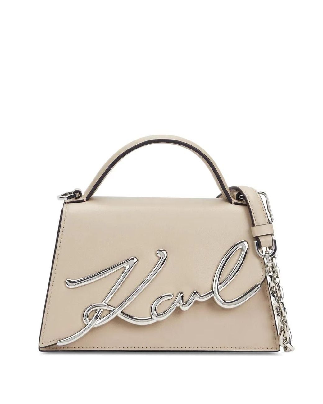 Karl Lagerfeld Metallic Small K/Signature Tote Bag