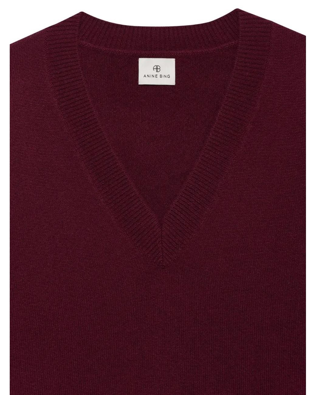 Anine Bing Red Lee Sweater