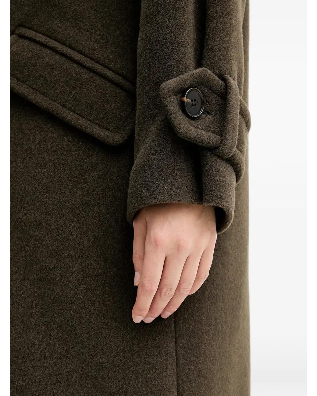 Sessun Black Double-Breasted Coat