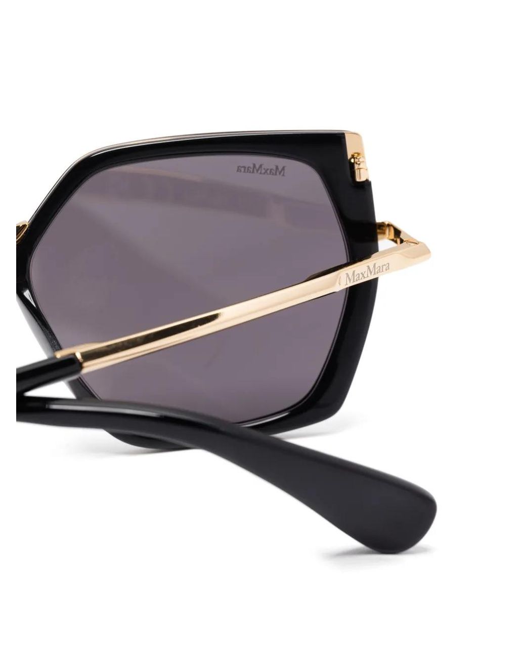 Max Mara Eyewear Black Oversize Square-Frame Sunglasses