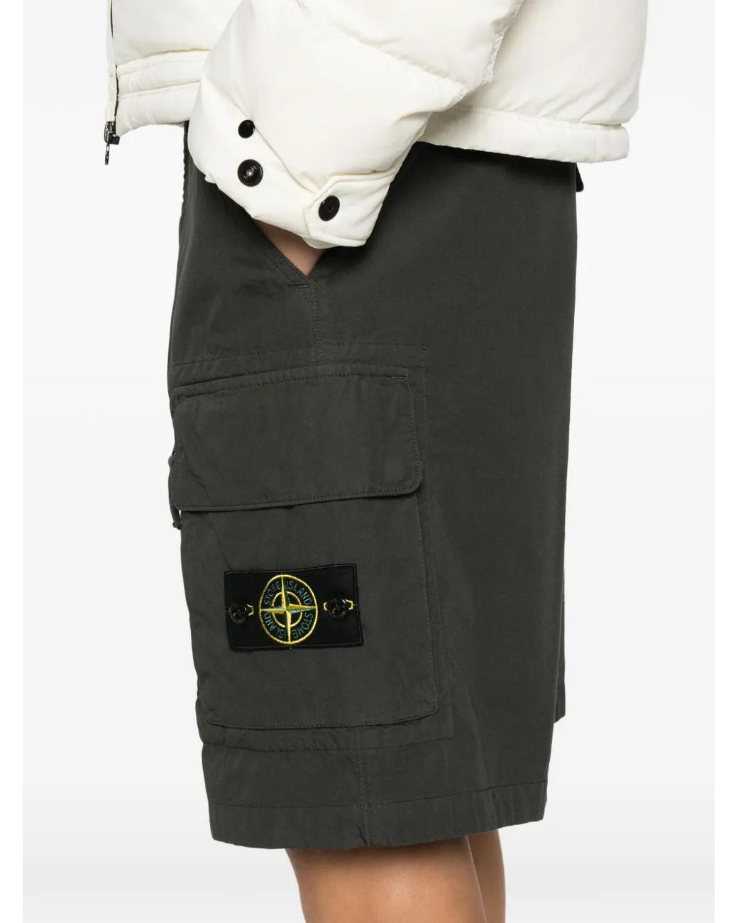 Stone Island Black Shorts for men