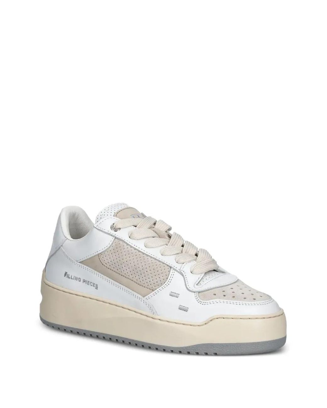 Filling Pieces White Avenue Pixie Perforated Leather Panel Sneakers