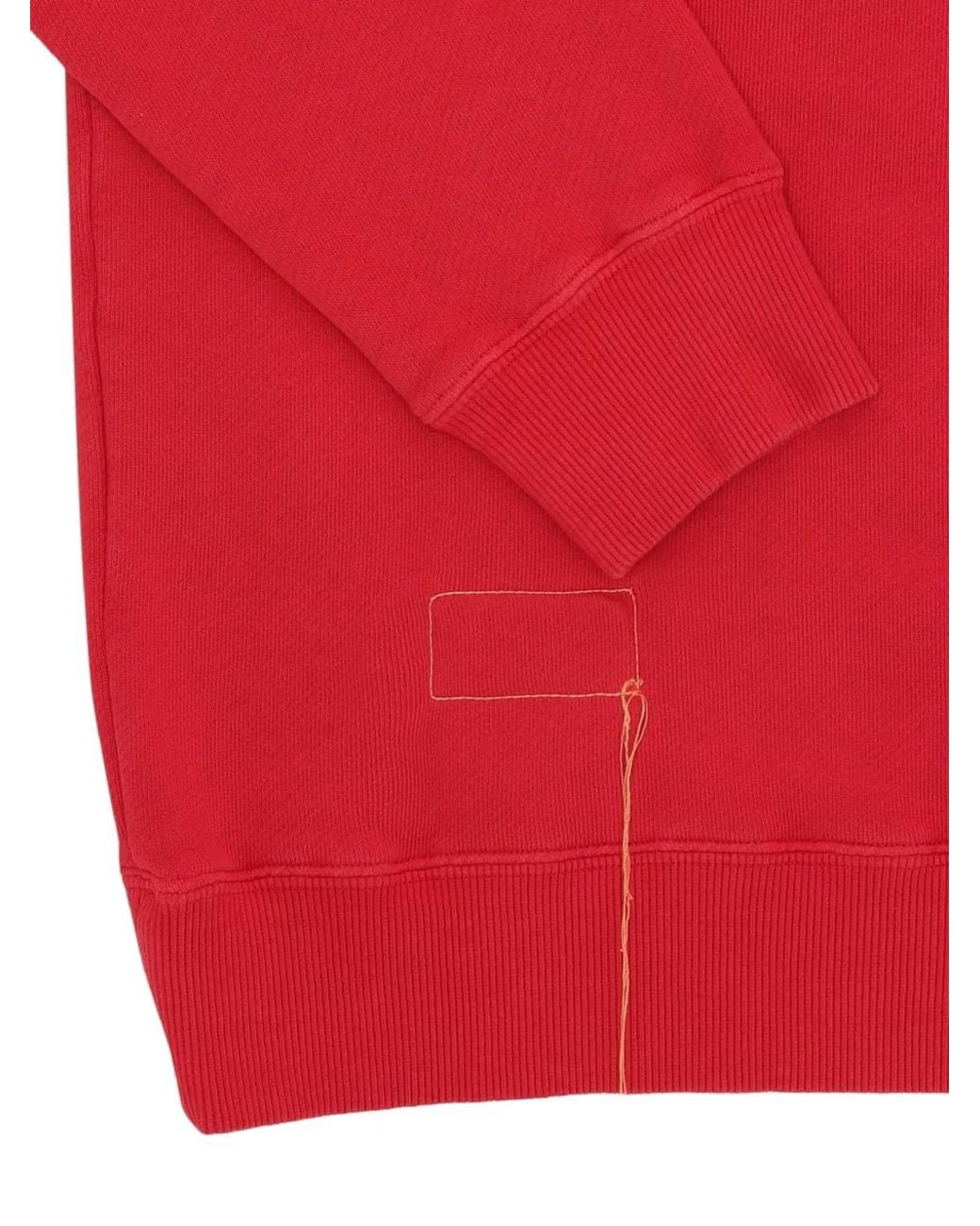 Fortela Red Harvard Raglan-Sleeve Sweatshirt for men