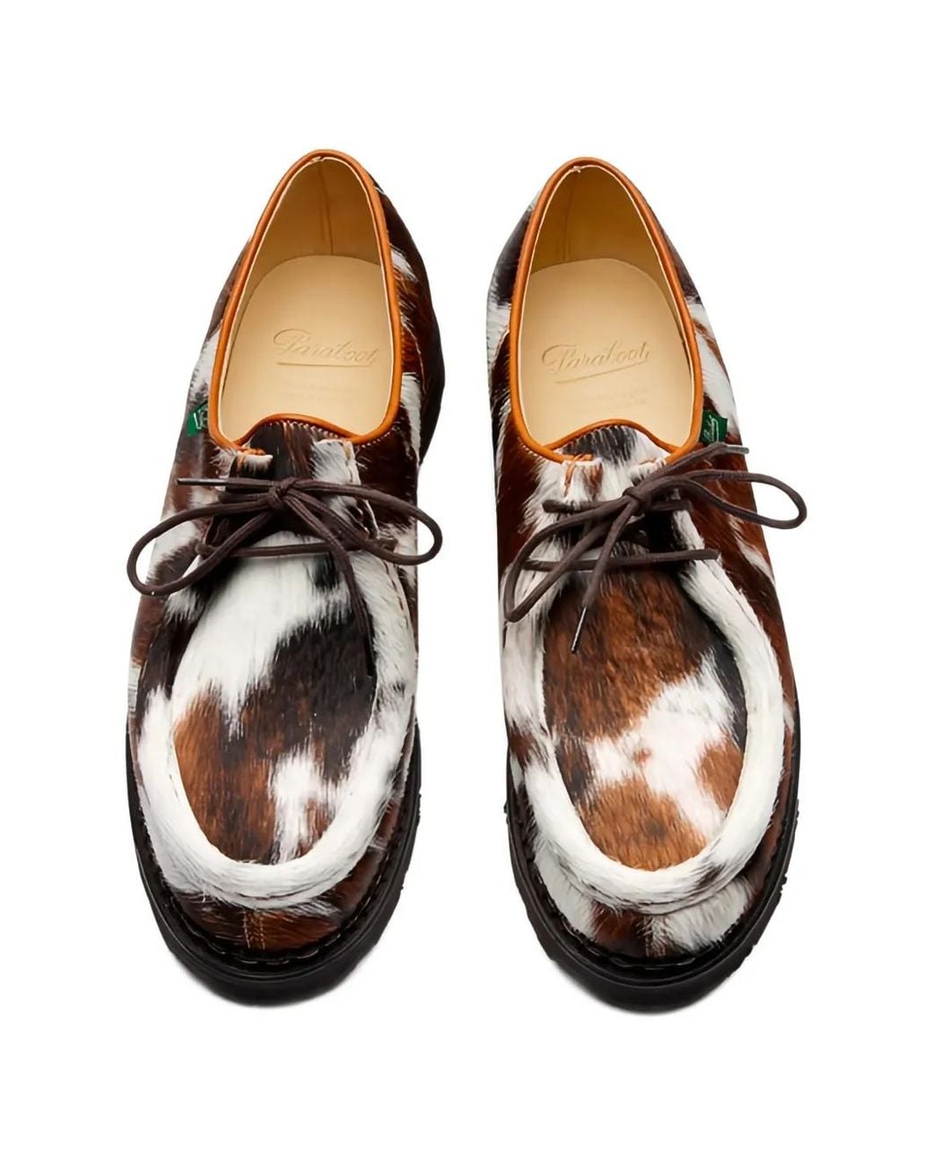 Paraboot Brown Michael Cowhide Derby Shoes for men