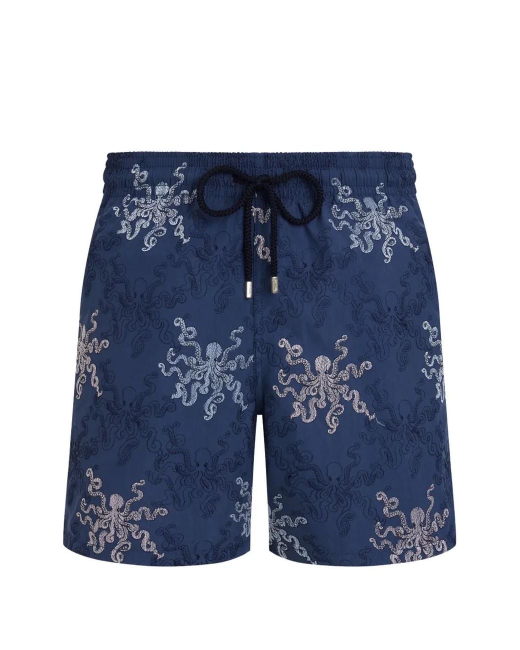 Vilebrequin Blue Octopus-Embroidered Swim Shorts for men